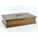 A 19th century rectangular mahogany box,