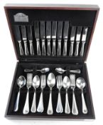 A George Butler canteen of silver plated cutlery, in original fitted canteen, comprising forks,