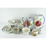 A collection of ceramics, including a Royal Worcester Evesham pie dish,