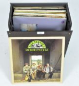 A collection of vintage vinyl albums, to include Glen Campbells greatest hits and Vera Lynn,