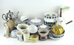 A collection of 20th century and later ceramics, to include a Portmerion Talisman storage jar,