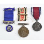 Three 20th century medals, comprising a Post President (Rotary International) medal,