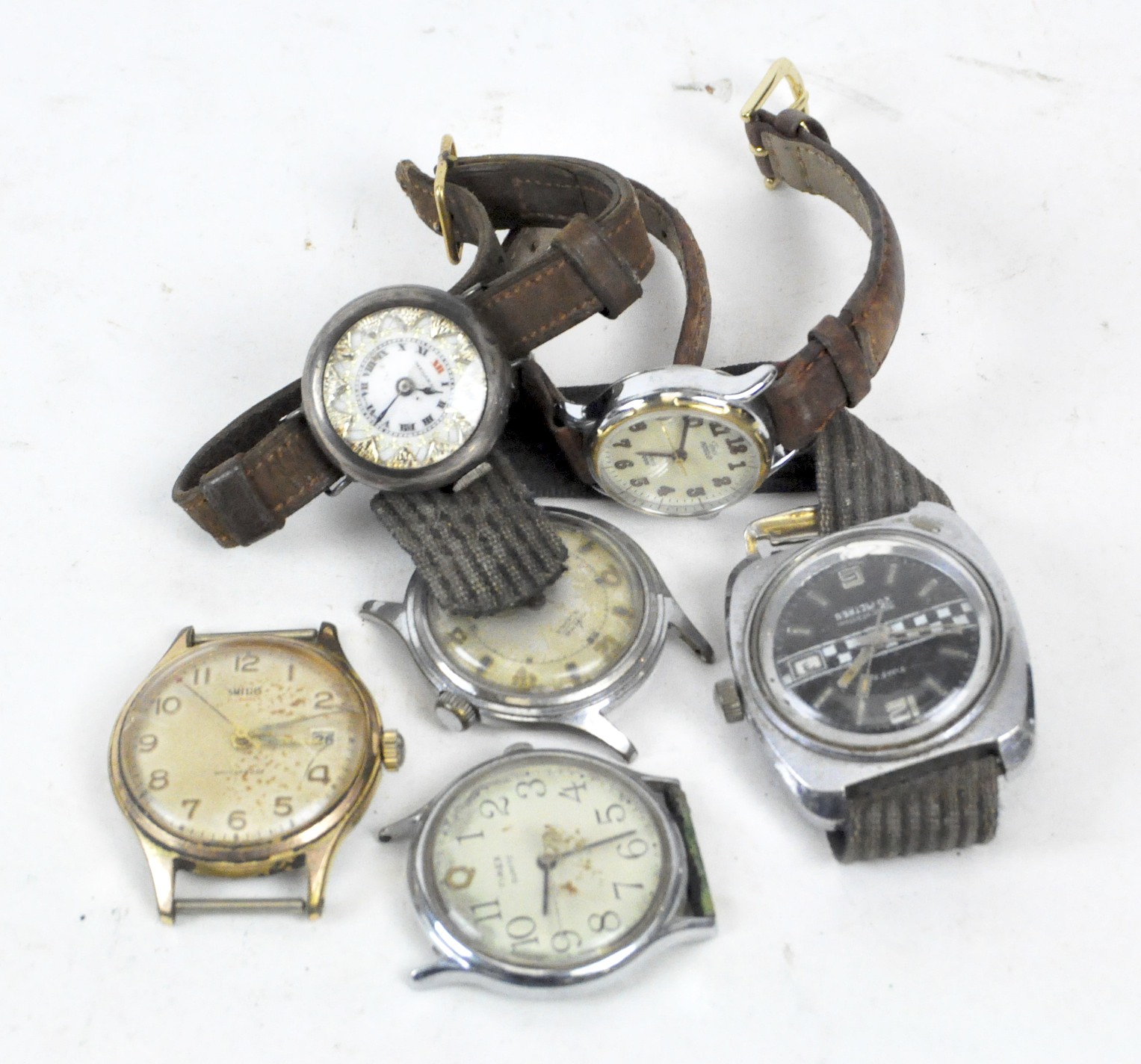 A collection of vintage wrist watches,