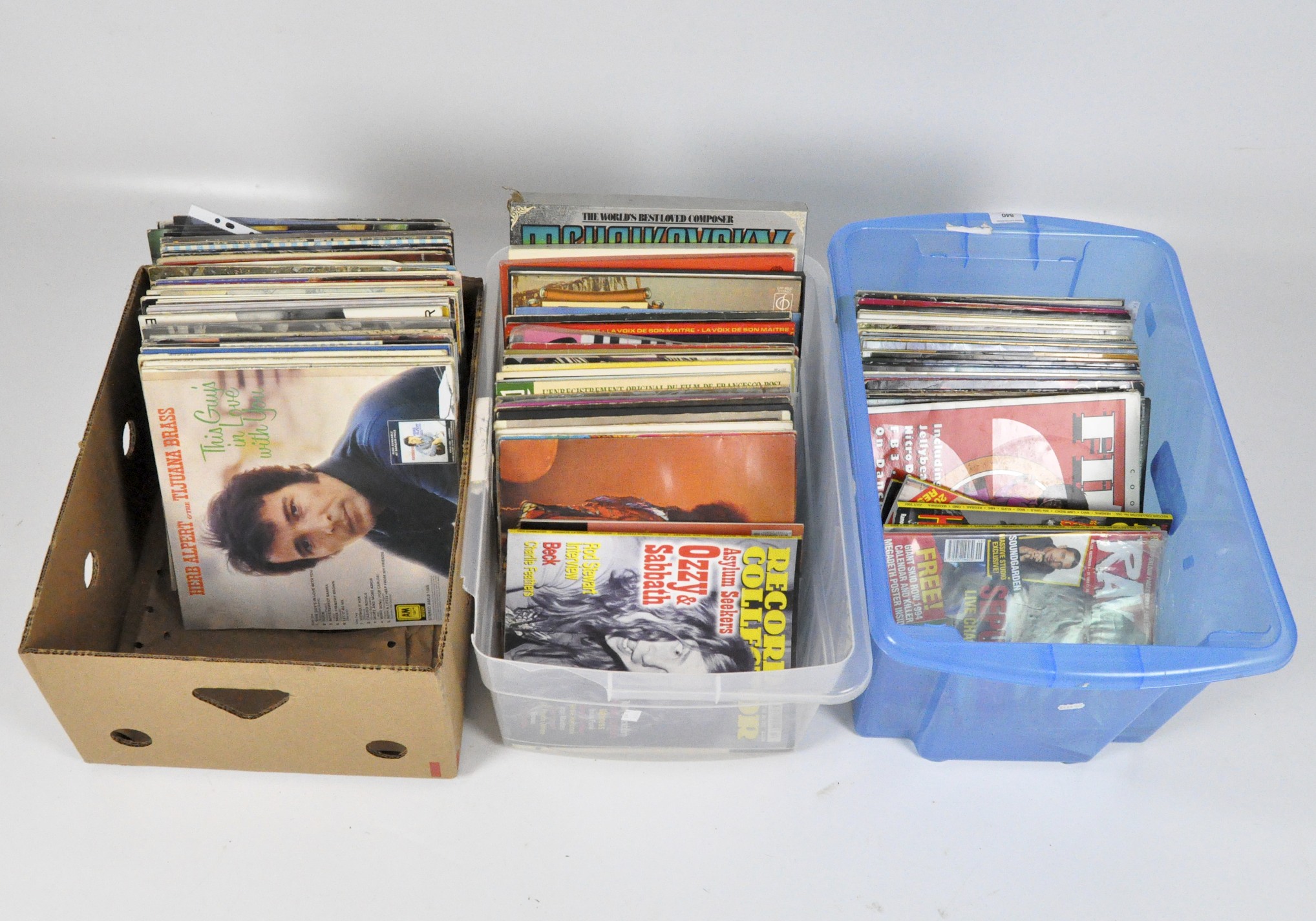 A large collection of vinyl records and albums, to include Hendrix, and more,