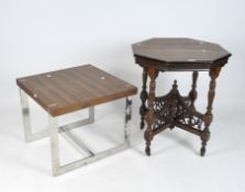 A contemporary coffee table and occasional table,
