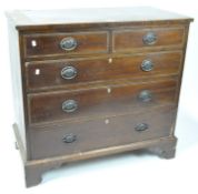 A 19th century mahogany chest of drawers in the George III style,