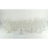A large collection of cut glassware,