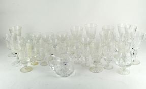 A large collection of cut glassware,