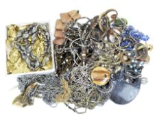 A selection of assorted costume jewellery,