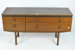 A vintage mid century Avalon side board, comprising two long drawers alongside two single drawers,