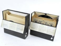 Two Winel cases of Gramophone records, each containing a numbered file of approximately 25 records,