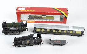 A group of model railway locomotives, including Hornby LNER class B12/3 4-6-0 00 gauge loco,