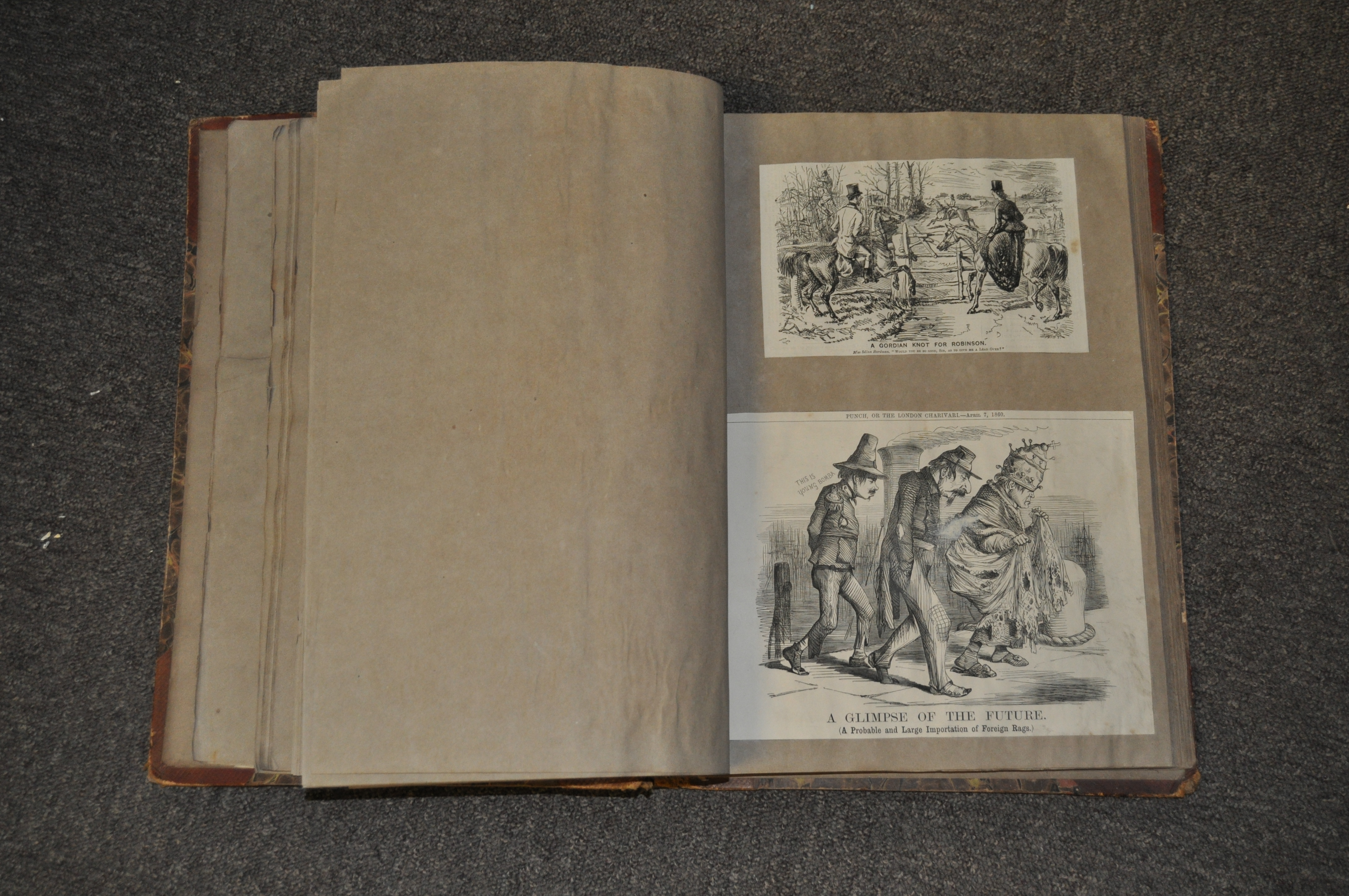 A Victorian scrap book album, containing a large selection of scraps and article cuttings, - Image 5 of 7