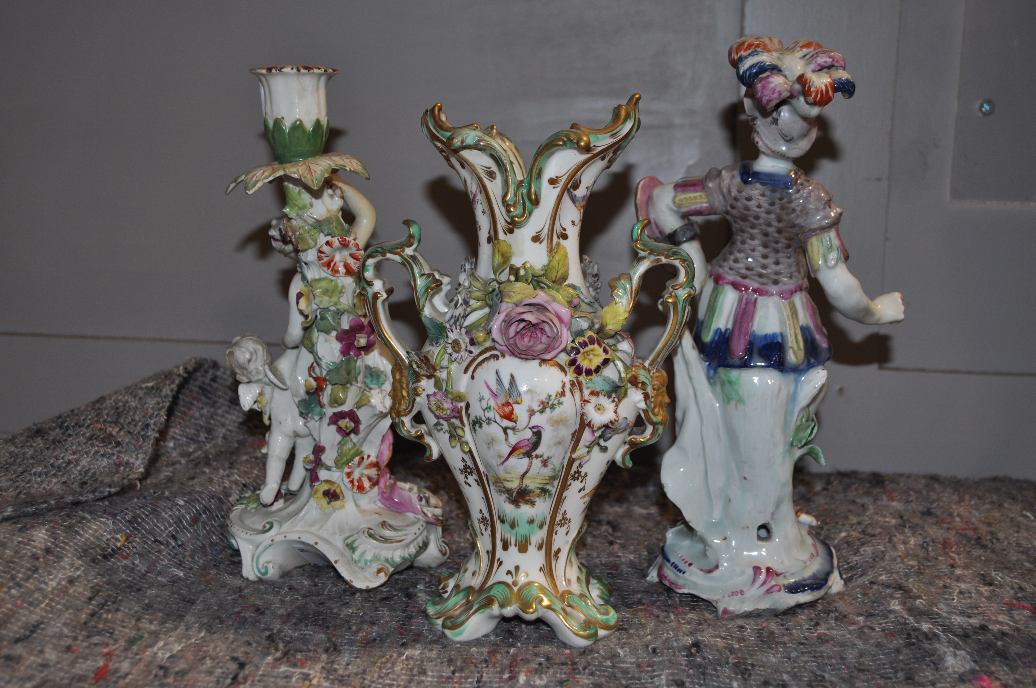 Various items of 18th and 19th century Englisn porcelain: comprising: a figure of Mars, - Image 4 of 4