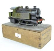 A Boman Models O gauge LNER 300 tank locomotive in green lined livery, length 22cm,