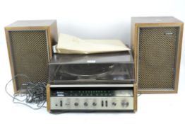 A Sony Stereo Music System, HP-211A, together with two Sony speakers,