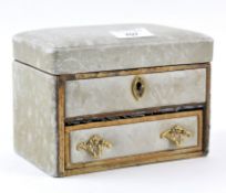 An early 20th century Italian jewellery box, marked 'Made for Liberty',