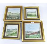 Four Peter Jay oil on boards, all depicting rural landscapes and signed 'Peter Jay',