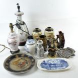 A collection of ceramics and collectables, including a pair of Japanese vases