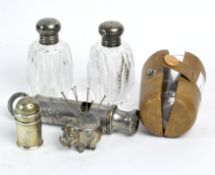 A variety of 20th century collectables, to include a silver pin cushion modelled as a pig,
