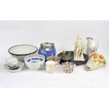 A collection of pottery and ceramics,