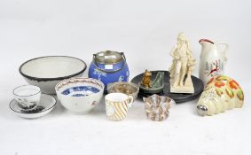 A collection of pottery and ceramics,