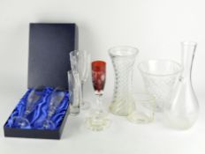 A selection of contemporary glassware,