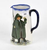 A Royal Doulton jug, transfer decorated with the ‘Watchman what of the night’ image, no 383666,