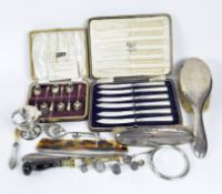 A collection of 19th century and later silver,