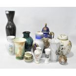 A selection of 20th & 21st century ceramics, including a Mason's ginger jar,