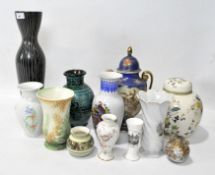 A selection of 20th & 21st century ceramics, including a Mason's ginger jar,