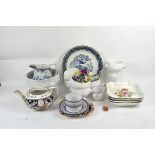 A collection of 20th century and later ceramics, including Wedgwood floral dishes, Limoges, and more