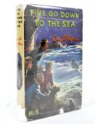 A signed copy of 'Five Go Down To The Sea' by Enid Blyton,