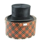 A vintage Lincion Bennett & co hatters black top hat,