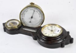 Two 20th century barometers, both of circular form, one with a brass frame, diameter 12cm,