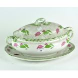A Booths lidded tureen with ladle and a serving plate,