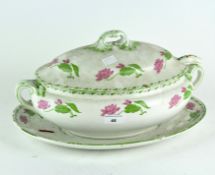 A Booths lidded tureen with ladle and a serving plate,