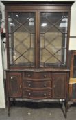 A late 19th/early 20th century glazed mahogany display cabinet,