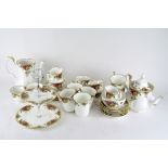 A Royal Albert Old Country Roses tea and coffee service, comprising cups and saucers, mugs,