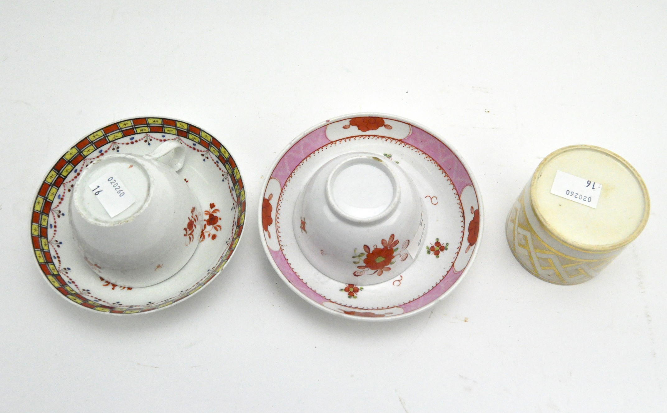 A group of 19th century English porcelain teawares, - Image 2 of 2