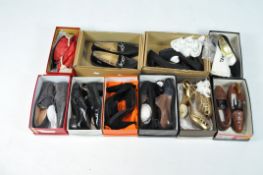 A collection of vintage ladies designer shoes,