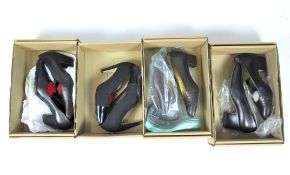 Four pairs of Walter Steiger designer ladies shoes, including size 6,