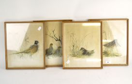 A group of four 20th century prints depicting birds,