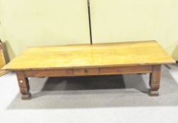 A large contemporary coffee table,