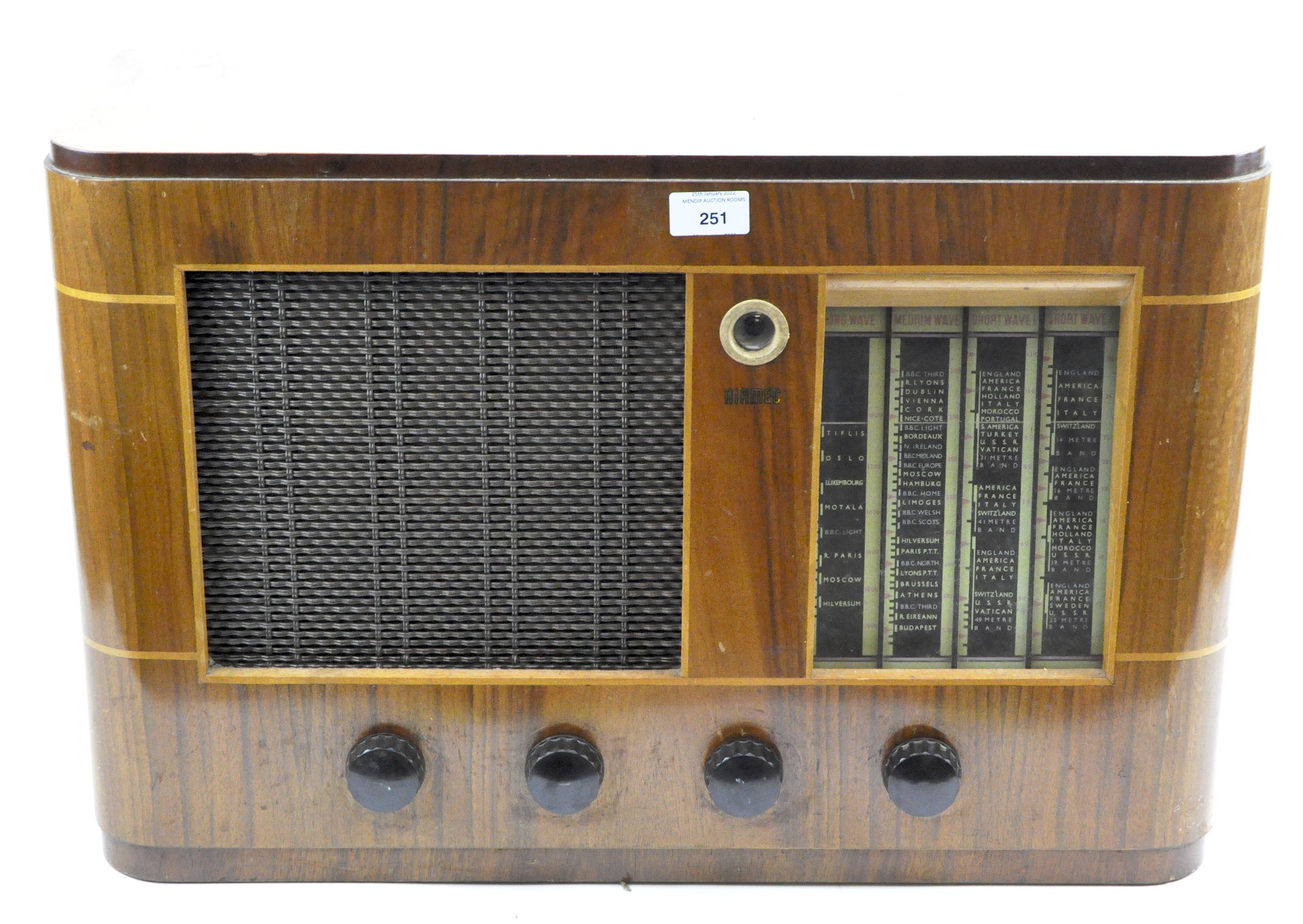 A vintage Airmec radio,