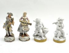 Collection of Continental porcelain figure groups,