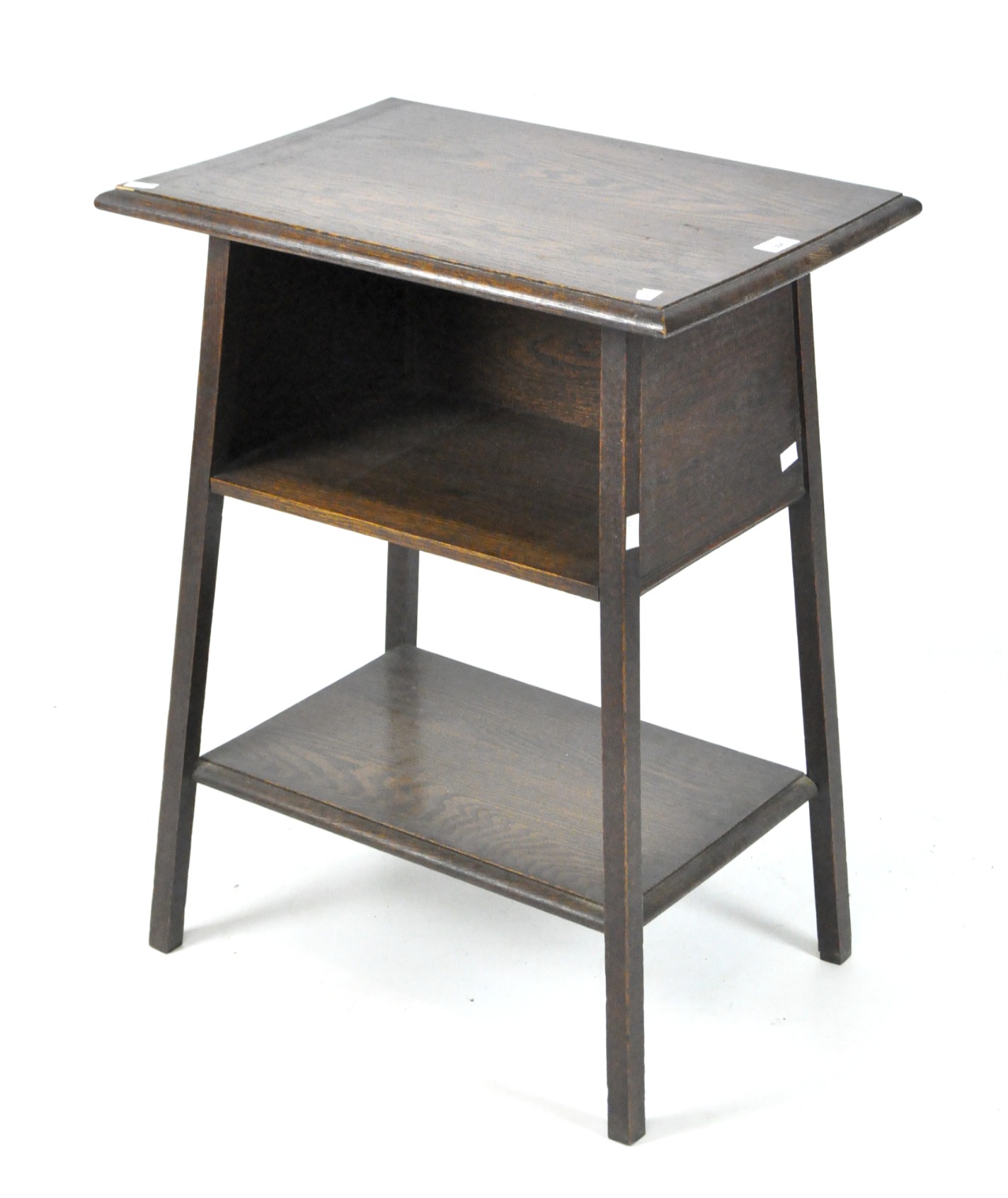 A stained oak side table, circa 1900,