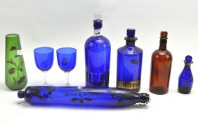 A selection of assorted coloured glassware, early 19th century and later,