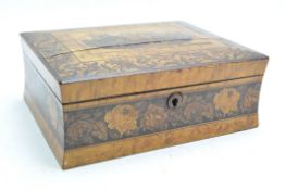 A Victorian Tunbridge ware box,