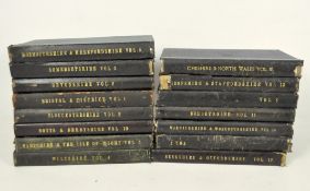 Fifteen leather bound Victorian topographical photo albums,